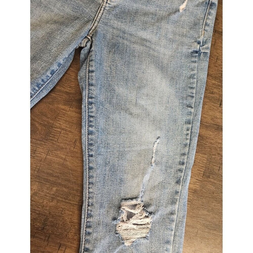 Eunina Clara High‎ Rise Skinny Crop Jeans Size 7 Distressed Light Wash - Picture 9 of 9